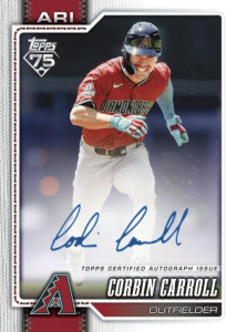 Corbin Carroll Real One Autograph - 2026 Topps Series 1 Baseball