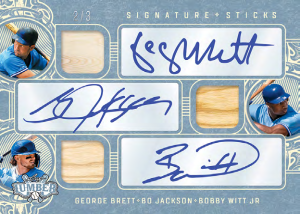 George Brett Bo Jackson Bobby Witt Jr Signature Sticks 3 - 2025 Leaf Lumber Baseball