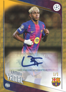 Lamine Yamal Base Card Autograph Variation FoilFractor Card –