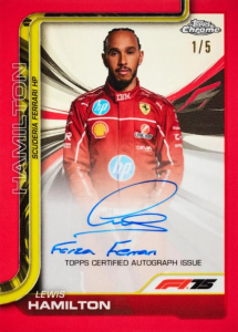 Lewis Hamilton Red Refractor Autograph  - 2025 Topps Chrome Formula 1 Racing