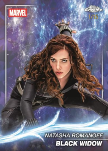 Natasha Romanoff Black Widow Purple - 2025 Topps Marvel Studios Chrome Sapphire