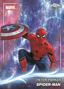 Peter Parker Spider Man Red - 2025 Topps Marvel Studios Chrome Sapphire