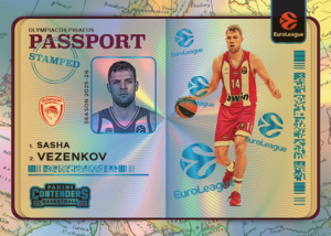 Sasha Vezenkov Passport Stamped - 2025-26 Panini Contenders EuroLeague Basketball