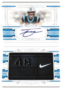 Tetairoa McMillan Rookie Jumbo Prime Signatures Booklet Laundry Tag - 2025 Panini National Treasures Football