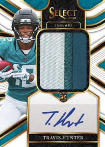 Travis Hunter Jumbo Rookie Signature Swatches White Prizm - 2025 Panini Select Football