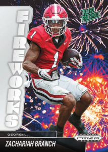 Zachariah Branch Fireworks - 2025 Panini Prizm Black Football