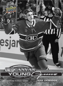 Ivan Demidov Young Guns UD Canvas Black and White Card –