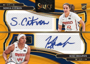 Kiki Iriafen Sonia Citron Select Pairings Signatures Gold - 2025 Panini Select WNBA Basketball