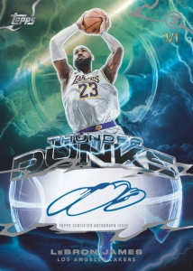 LeBron James Thunderdunk Signatures Platinum - 2025-26 Topps Three Basketball