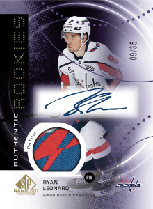 Ryan Leonard Authentic Rookies Purple Auto Patch Card –