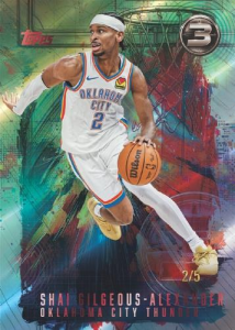 Shai Gilgeous-Alexander The Paint Red - 2025-26 Topps Three Basketball