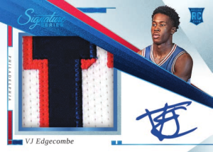 VJ Edgecombe Rookie Patch Autographs Platinum - 2025-26 Panini Signature Series Basketball