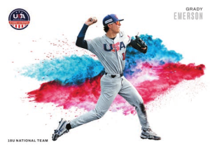 Grady Emerson Color Blast - 2026 Panini USA Stars & Stripes Prizm Baseball