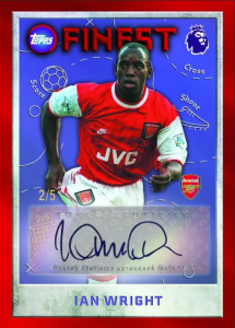 Ian Wright Finest Red Auto - 2026 Topps Finest Premier League Soccer