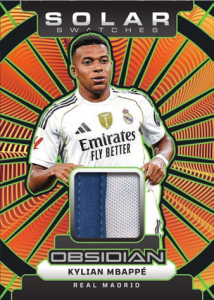 Kylian Mbappe Solar Swatches Electric Etch Green - 2025-26 Panini Obsidian Soccer