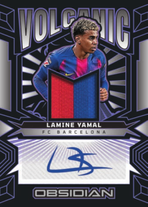 Lamine Yamal Volcanic Material Signatures Electric Etch Purple - 2025-26 Panini Obsidian Soccer
