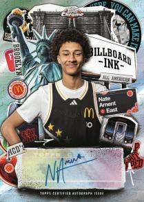 Nate Ament Billboard Ink - 2025 Topps Chrome McDonald’s All-American Basketball