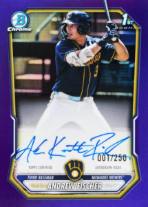Andrew Fischer Chrome Prospects Autograph Variation - 2026 Bowman Baseball