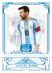 Lionel Messi Base Platinum - 2025-26 Panini National Treasures Road to World Cup Soccer