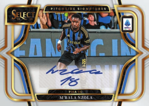 M'Bala Nzola Pitchside Signatures - 2025-26 Panini Select Serie A Soccer