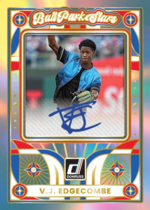 V.J. Edgecombe Donruss Ballpark Stars Signatures - 2025-26 Panini Donruss Baseball