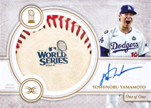 Yoshinobu Yamamoto World Series Baseball Autograph Relic - 2025 Topps Definitive Baseball